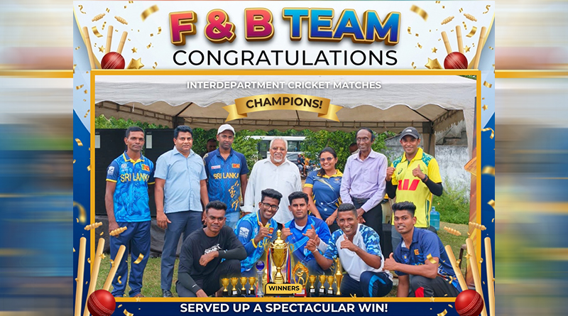 A Day of Thrills and Togetherness at the Goldi Sands Inter-Department Cricket Tournament